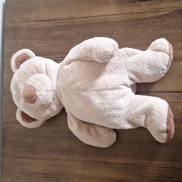 TY Pluffies Bear Lovey Plush Toy Stuffed Animal 2004 Tan Teddy Bear TyLux - Picture 3 of 9